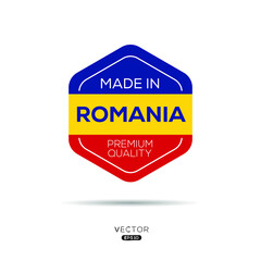 Made in Romania, vector illustration.