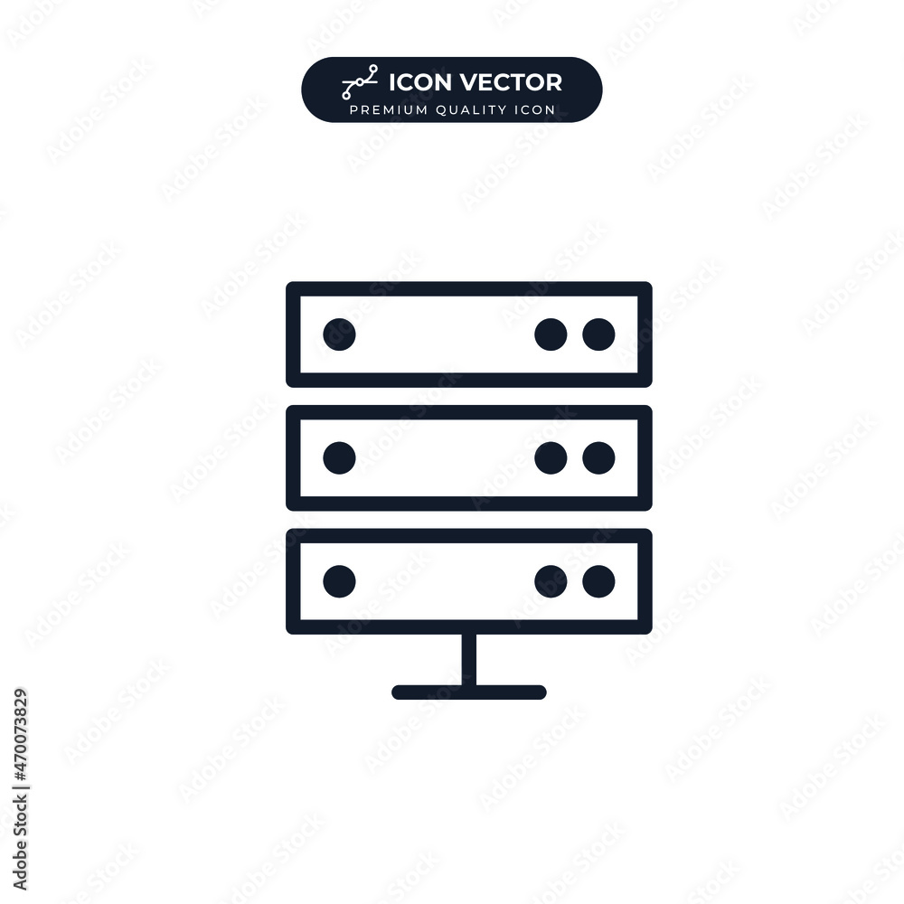 Poster database icon symbol template for graphic and web design collection logo vector illustration