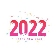 Beautiful new year 2022 card celebration holiday design