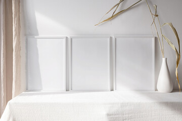 White photo frames mockup 30x40