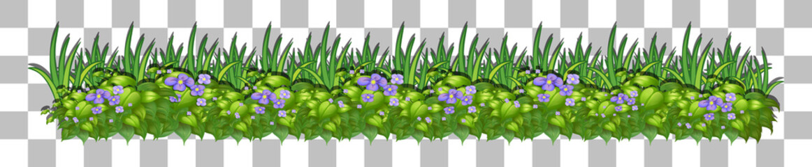 Obraz premium Grass and plants on transparent background for decor