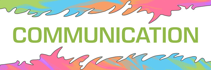 Communication Colorful Painting Top Bottom Horizontal 