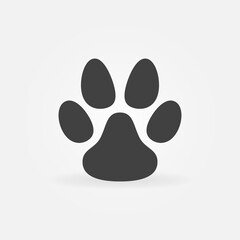 Vector Paw Animal Footprint concept icon or symbol