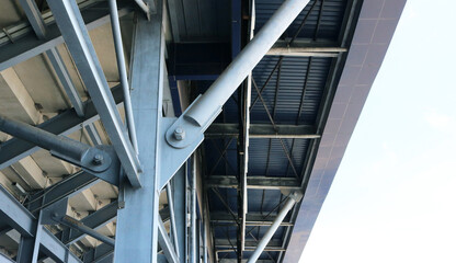 Architecture steel structure connection joint.	