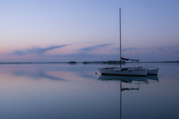 amanecer en laguna de bacalar