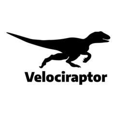 Velociraptor Dinosaur Silhouette bundle