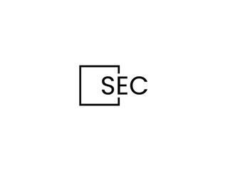 SEC letter initial logo design vector illustration