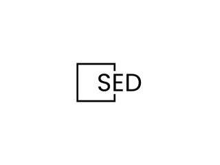 SED letter initial logo design vector illustration