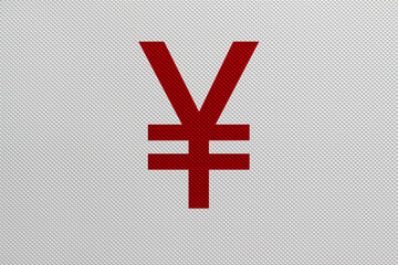 Japanese yen sign industrial, textured, molded metal