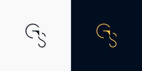 Minimalist abstract initial letters GS log