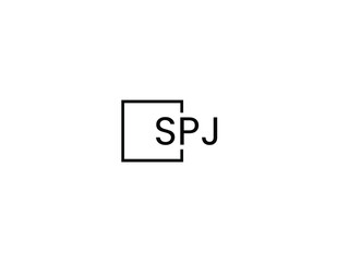 SPJ letter initial logo design vector illustration