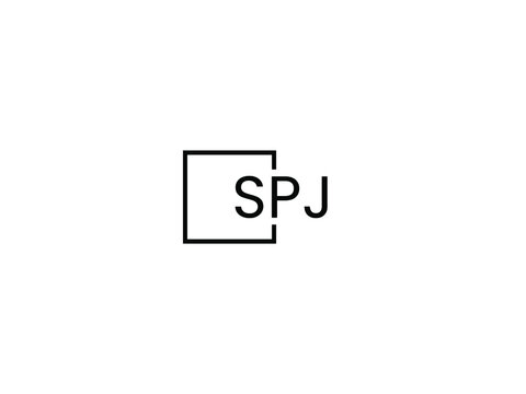 SPJ letter initial logo design vector illustration
