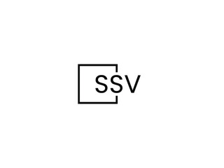 SSV letter initial logo design vector illustration