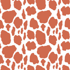 Abstract modern leopard seamless pattern. Animals trendy background. Brown and white decorative vector stock illustration for print, card, postcard, fabric, textile. Modern ornament of stylized skin