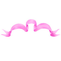 Hand drawn watercolor ribbon banners for text with clipping path.