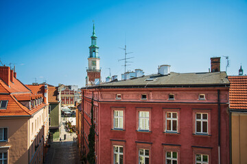 Obraz premium Street view of Old Town, Poznan, Poland