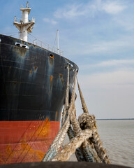 old ship in port