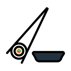 Icon Of Sushi With Sticks