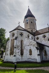 Medieval fortified church of Prejmer. Largest fortified church in southeastern Europe - Prejmer (Tartlau in German) built by Teutonic knights in 1212 - 1213. Brasov, Transylvania, Romania.