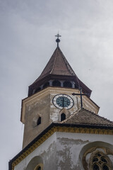 Medieval fortified church of Prejmer. Largest fortified church in southeastern Europe - Prejmer (Tartlau in German) built by Teutonic knights in 1212 - 1213. Brasov, Transylvania, Romania.