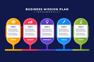 Colorful Business Mission Plan Milestone Template