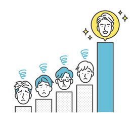 売上ナンバーワンの営業マンのグラフ