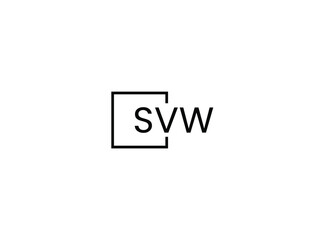 SVW letter initial logo design vector illustration