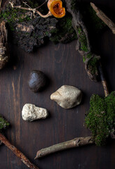 stones on a table - 470087888