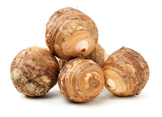 Taro on a white background