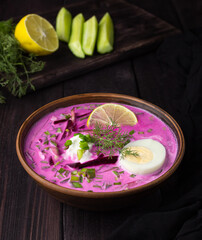 Holodnik - traditional Lithuanian (Russian, Ukrainian, Belorussian, Polish) cold beetroot soup