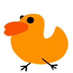 Doodle yellow duck for fabrics and textiles and packaging 