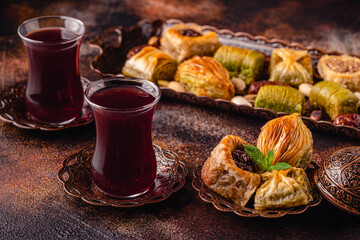 Traditional turkish, arabic sweets baklava
