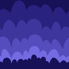 Seamless waves pattern with cartoon clouds for wallpaper and fabrics and packaging and linens and kids