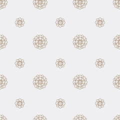 Beautiful golden Thai pattern - traditional floral seamless pattern from Thailand