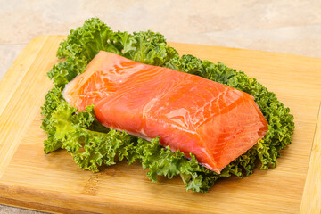 Salmon fillet slice for cooking