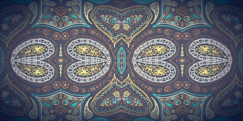 Persian traditional carpet. Ethnic paisley background.