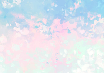 幻想的な水彩の水色テクスチャ背景
