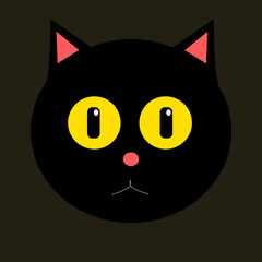 black cat face