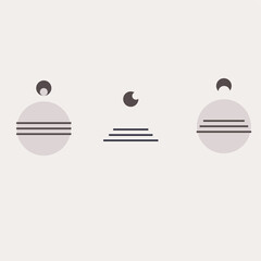 set of abstract vector shapes for decor