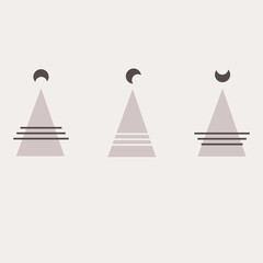 set of abstract vector shapes for decor