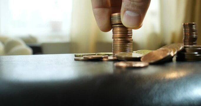Metal little money on the table