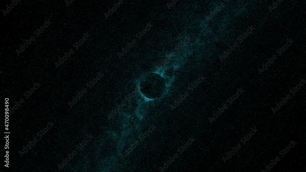 Poster minimalistic modern abstract space design 8k. dark abstract background with glowing particles 8k