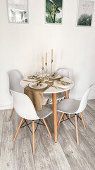table and chairs, table setting
