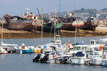 Camaret sur Mer harbour in Crozon peninsula,  Brittany, France