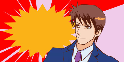 ビジネスマン　フレーム　集中