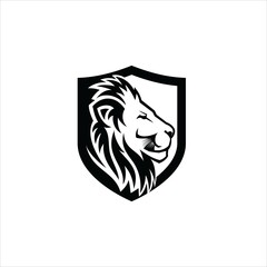 lion face logo vector template emblem