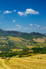 Fototapeta premium Rural landscape near Verucchio and San Marino, Emilia-Romagna