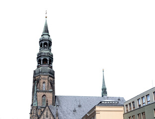 Obraz premium Zwickau Cathedral isolated on white background