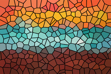 Multicolor Broken Stained Glass Background