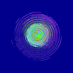 Abstract spiral round colorful. Circular colorful design.